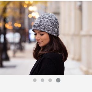 Speckled Grey Cashmere Love Your Melon Beanie NWT